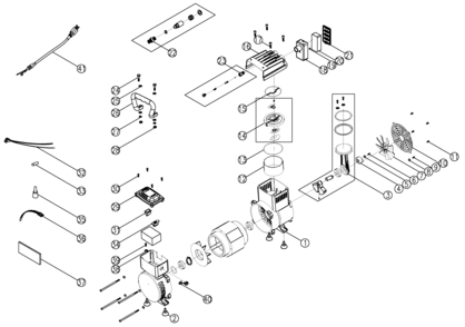 Default Diagram and Parts List for IC500-BR Type 1 Black and Decker Hammer Drill